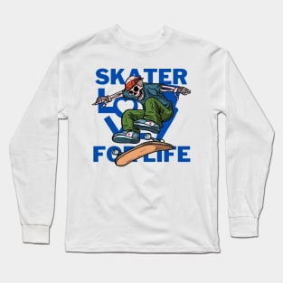 Skater, skateboard, 90s skater, skater gifts, funny, vintage skater, skate lover Long Sleeve T-Shirt